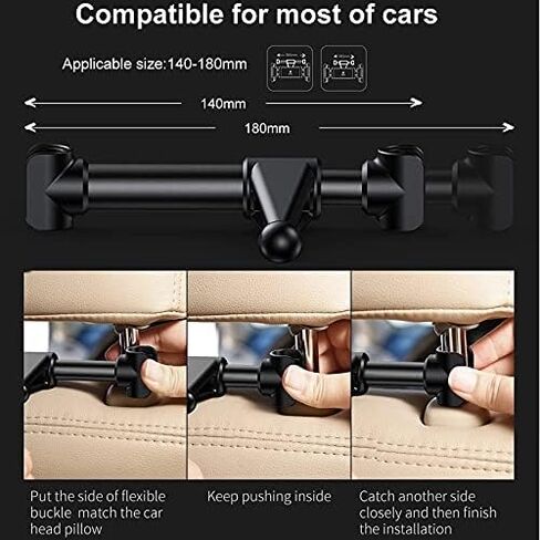 WPYYI Car Back Seat Headrest Holder for Pad Car Phone Holder Backseat Mount for Pad Tablet PC Auto Headrest Holder (Color : E) in Saudi Arabia