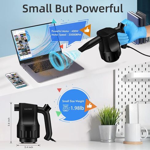 KACNON Compressed Air, Super Power Electric Air Duster, Multi-Use Dust Blower Computer Duster, Canned Air Replaces for Cleaning Dust Hairs Crumbs Scraps for Computer Laptop Keyboard Electronics in Saudi Arabia
