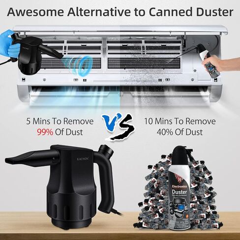 KACNON Compressed Air, Super Power Electric Air Duster, Multi-Use Dust Blower Computer Duster, Canned Air Replaces for Cleaning Dust Hairs Crumbs Scraps for Computer Laptop Keyboard Electronics in Saudi Arabia