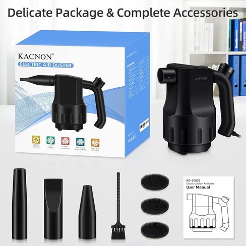 KACNON Compressed Air, Super Power Electric Air Duster, Multi-Use Dust Blower Computer Duster, Canned Air Replaces for Cleaning Dust Hairs Crumbs Scraps for Computer Laptop Keyboard Electronics in Saudi Arabia