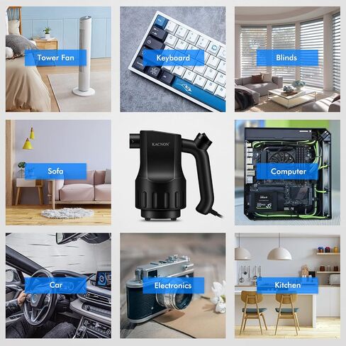 KACNON Compressed Air, Super Power Electric Air Duster, Multi-Use Dust Blower Computer Duster, Canned Air Replaces for Cleaning Dust Hairs Crumbs Scraps for Computer Laptop Keyboard Electronics in Saudi Arabia