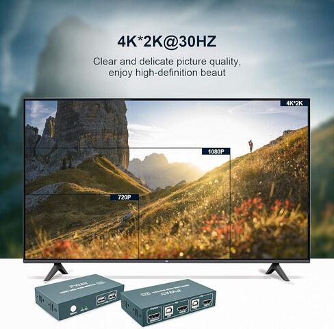 2 منفذ مربع HDMI من KVM Switch ، UHD 4K عند 30Hz & 3D & 1080P ، مع كابلين USB و2 HDMI ، متوافق مع نظام Win Vista, Win 7, Win 8. 1, Win 10, Mac OS X أو Greater, Linux, Unix وغيرها in Kuwait
