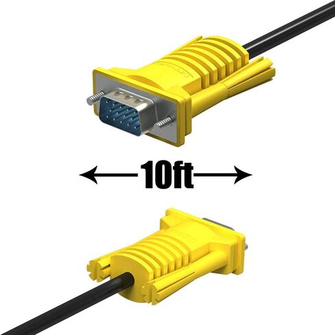 كابل USB KVM بطول 10 أقدام متصل بمفاتيح KVM VGA، وكابل 2 في 1 VGA KVM USB للوحة المفاتيح/الماوس وكابلات الشاشة لـ 801UKL in Kuwait