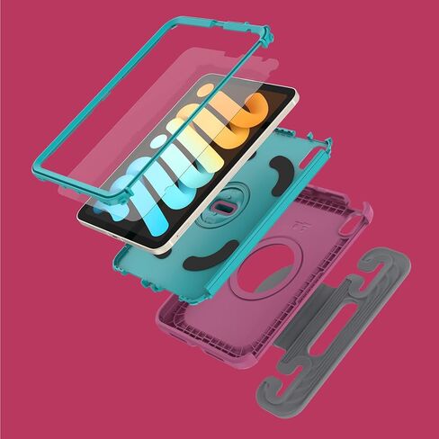 حافظة OtterBox TRUSTYWASH لجهاز iPad Mini 6TH Gen - قلوب وحرف يدوية، بولي كربونات (أحمر) in Kuwait