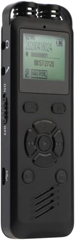 مسجل صوت رقمي 32GB للمحاضرات والاجتماعات، اجهزة تسجيل محمولة مع سماعة رأس، تشغيل، خط داخلي، قابل لاعادة الشحن بمنفذ USB in Kuwait