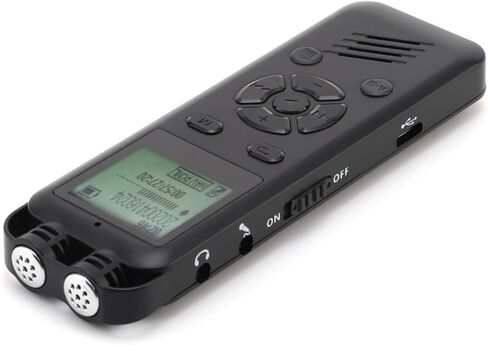 مسجل صوت رقمي 32GB للمحاضرات والاجتماعات، اجهزة تسجيل محمولة مع سماعة رأس، تشغيل، خط داخلي، قابل لاعادة الشحن بمنفذ USB in Kuwait