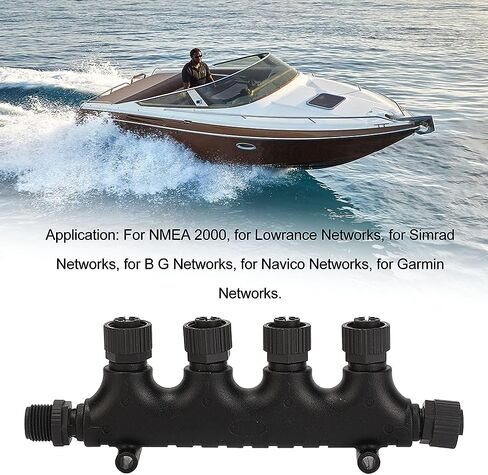 لموصل N2K متعدد المنافذ T، لموصل NMEA 2000 N2K 4 منافذ تي شيرت M12 5 Pin IP67 مقاوم للماء لشبكات Lowrance in Saudi Arabia