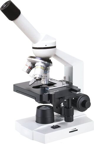 BestScope BS-2010D مجهر مركب أحادي العين أساسي، عدسة WF10x، تكبير 40x-400x، برايتفيلد، إضاءة LED، مكثف آبي مع مرشح أزرق، مرحلة ميكانيكية، 110 فولت in Kuwait