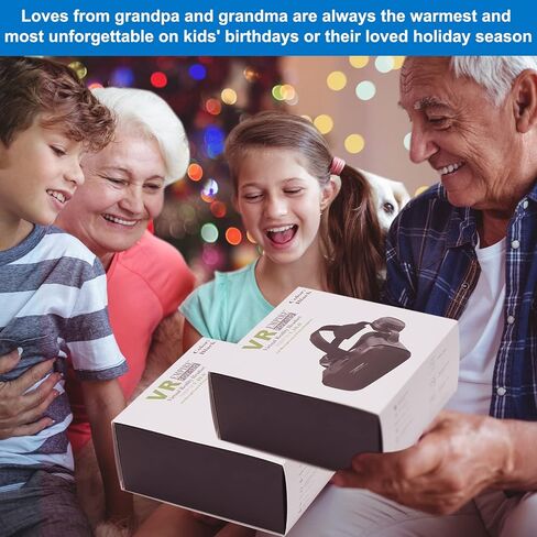 Cell Phone Virtual Reality (vr) headsets, VR EMPIRE VR Headset, Phone VR Headset VR Headset for iPhone VR Headsets for Phone with Wireless Earphones, Anti-Blue Lights, iPhone VR Headset (Black+R) in Kuwait