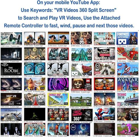 Cell Phone Virtual Reality (vr) headsets, VR EMPIRE VR Headset, Phone VR Headset VR Headset for iPhone VR Headsets for Phone with Wireless Earphones, Anti-Blue Lights, iPhone VR Headset (Black+R) in Kuwait