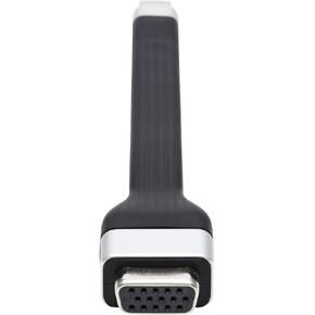 Tripp Lite USB-C to VGA Flat Cable, Flat USB C to VGA Apapter Cable (M/F), 1920 x 1200 60 Hz, Thunderbolt 3 Compatible, Black, 5 in (U444-F5N-VGA) in Kuwait