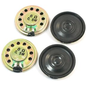 uxcell 4Pcs 0.5W 8 Ohm 28mm Dia Mini Metal Inside Magnet Music Player Speaker