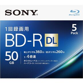 سوني 4X BD-R DL 5 عبوات 50 جيجابايت أبيض قابل للطباعة 5BNR2VJPS4