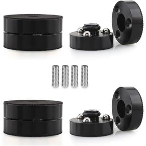 Tertullus 4 Pcs Speaker Isolation Feet Anti Vibration Pads with Stainless Steel Ball Speaker Pad Stand 39mm×24mm Aluminum Absorb Shock for Audio Speaker Amplifier HiFi Equipments(Black)…