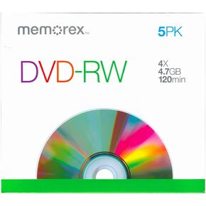 وسائط Memorex 4x DVD-RW (5 عبوات) in Kuwait