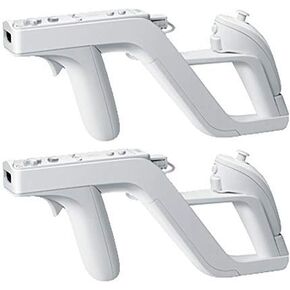 TNP Zapper Gun for Nintendo Wii Wireless Blaster Remote Wiimote Controller Game Attachment, Links Remote Nunchuk for Shooting Sport Games Light White in Saudi Arabia