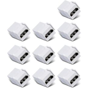 VICTEK 5-Pack HDMI Keystone 4K أنثى إلى أنثى مقرنة بدون تأخير للوحة الحائط - أبيض in Saudi Arabia