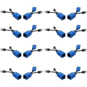 8 Pair PoE Ethernet Splitter, Cat5 Combiner, RJ45 Sharing Kits for IP Security Camera Surveillance System-16Pack in Saudi Arabia