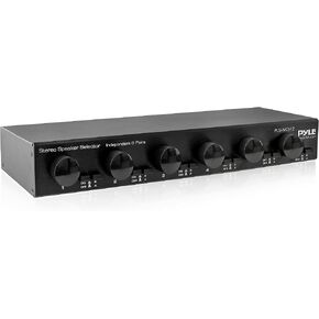 Pyle 6 Channel High Power Stereo Speaker Selector with Volume Control - Rugged and Durable Housing Construction, Cabinet Heat Sink, Plug and Play Easy Install - PLSHVC612 in Kuwait