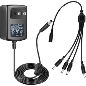 Tonton AC 100-240V to DC 12V 2A Power Supply Adapter, 5.5mm x 2.1mm Plug, AC Adapter DC 12V Power Cord Cable for LED Light Strip, Router, Monitor, DVR, NVR, CCTV Camera, BT Speaker [UL & FCC Listed] in Saudi Arabia