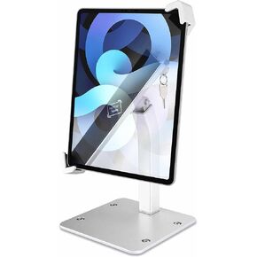 اوزكو حامل تابلت مكتبي مضاد للسرقة، حامل تابلت مع قفل امان ومفتاح، طاولة معدنية دوارة 360 درجة/ سطح الطاولة/ حامل نقاط البيع لجهاز ايباد 11 اير وجالكسي تاب والقارئ الالكتروني واجهزة التابلت 7-11 انش in Kuwait