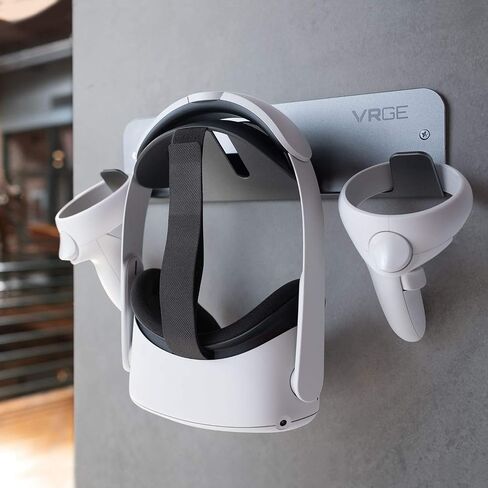 حامل تخزين مثبت على الحائط VRGE VR - لجهاز Meta/Oculus Quest 2 - Rift-S - HTC Vive Pro - Sony Playstation PS5 VR2 - مؤشر الصمام وسماعات الواقع المختلط in Kuwait