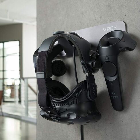 حامل تخزين مثبت على الحائط VRGE VR - لجهاز Meta/Oculus Quest 2 - Rift-S - HTC Vive Pro - Sony Playstation PS5 VR2 - مؤشر الصمام وسماعات الواقع المختلط in Kuwait