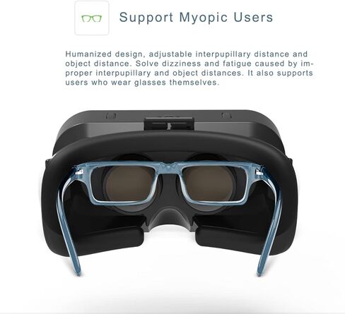 نظارات الواقع الافتراضي من ثافيكزي للموبايلات، نظارات الواقع الافتراضي ثلاثية الابعاد للجوال، نظارات الواقع الافتراضي للافلام والالعاب ثلاثية الابعاد، متوافقة مع جوالات اندرويد/iOS من 4.7 الى 7 انش in Kuwait