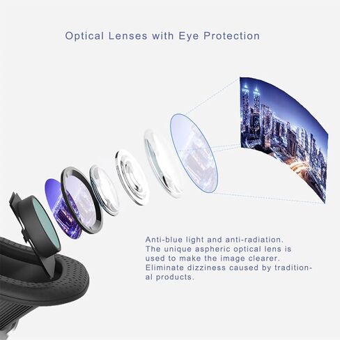 نظارات الواقع الافتراضي من ثافيكزي للموبايلات، نظارات الواقع الافتراضي ثلاثية الابعاد للجوال، نظارات الواقع الافتراضي للافلام والالعاب ثلاثية الابعاد، متوافقة مع جوالات اندرويد/iOS من 4.7 الى 7 انش in Kuwait