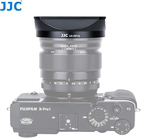 JJC Metal Bayonet Lens Hood for Fujinon XF16mmF2.8 R WR Lens, Fujinon XF 16mm F2.8 R WR Lens Hood, Fuji XF 16mm 2.8 Lens Hood, Compatible with FUJIFILM XF 16mm f/2.8 R WR Lens, Slide Design Hood Cap in Saudi Arabia