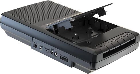 مسجل مشغل كاسيت محمول مع ميكروفون مستقل، محول شرائط الكاسيت Walkman MP3 مع مشغل USB، يلتقط ملفات صوت USB Stick، مكبر صوت مدمج/مقبض قابل للسحب/مقبس سماعة الرأس in Kuwait