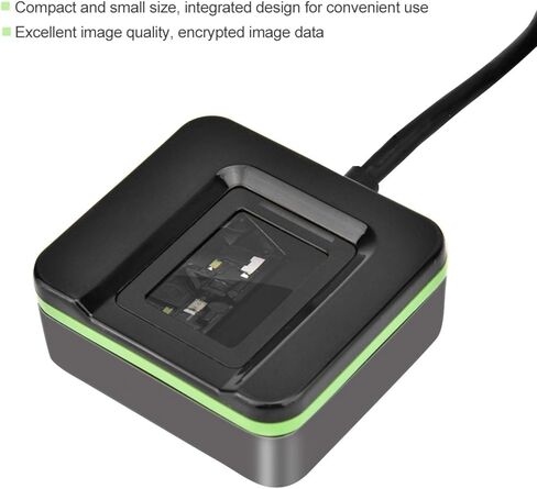 ديرور قارئ بصمات الاصابع بمنفذ USB، قارئ بصمات الاصابع البيومترية ونظام التحكم في الوصول للحضور للمنزل والمكتب، اسود in Kuwait