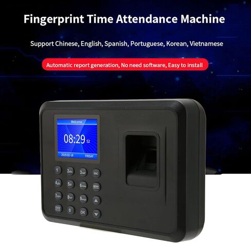 Fingerprint Time Clock, Biometric Fingerprint Machine, Employee Time Clock Recorder, Employee Checking in Recorder for Small Enterprises in Saudi Arabia