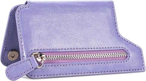 TopFunny Stick on Wallet لحافظة الهاتف، حامل بطاقات لاصق الائتمان لظهر حافظات الهاتف، جراب محفظة من الجلد بسحاب متوافق مع هواتف iPhone وSamsung Galaxy معظم الهواتف الذكية باللون الأسود in Kuwait