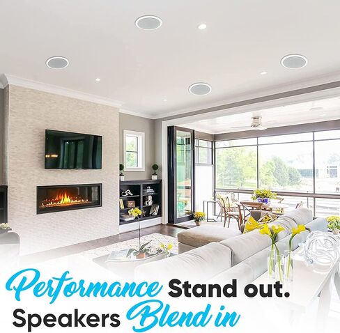 بايل زوج مكبر صوت منزلي مزدوج الاتجاه مثبت في الجدار في السقف ثنائي الاتجاه مزود بنابض ووصلات سريعة مزدوجة من البولي بروبيلين المخروطي والبوليمر وصوت ستيريو 250 واط (PDIC1681RD) in Saudi Arabia