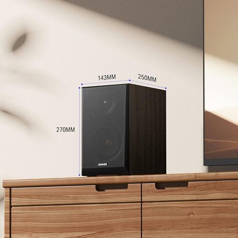 Donner Active Bookshelf Speakers with 60W RMS Powered, Long Stroke Stereo Speakers with Bluetooth 5.0/Coax/Opt/USB DAC/Double RCA Input and Subwoofer Output, Home Audio System - A40D in Saudi Arabia