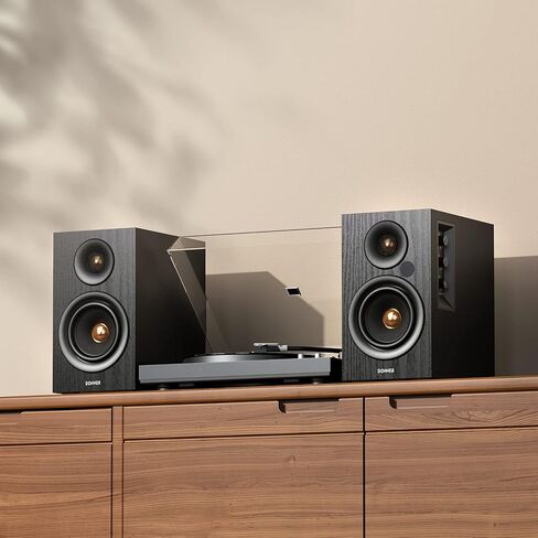 Donner Active Bookshelf Speakers with 60W RMS Powered, Long Stroke Stereo Speakers with Bluetooth 5.0/Coax/Opt/USB DAC/Double RCA Input and Subwoofer Output, Home Audio System - A40D in Saudi Arabia