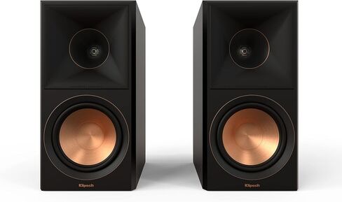 زوج مكبرات الصوت على رف الكتب Klipsch Reference Premiere RP-600M II مع قرن Tractrix الهجين الجديد كليًا الأكبر حجمًا 90 درجة × 90 درجة، ومكبرات صوت سيراميكية مقاس 6.5 بوصة لصوت المسرح المنزلي الديناميكي باللون الأبنوسي in Saudi Arabia