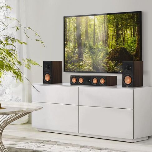 زوج مكبرات الصوت على رف الكتب Klipsch Reference Premiere RP-600M II مع قرن Tractrix الهجين الجديد كليًا الأكبر حجمًا 90 درجة × 90 درجة، ومكبرات صوت سيراميكية مقاس 6.5 بوصة لصوت المسرح المنزلي الديناميكي باللون الأبنوسي in Saudi Arabia