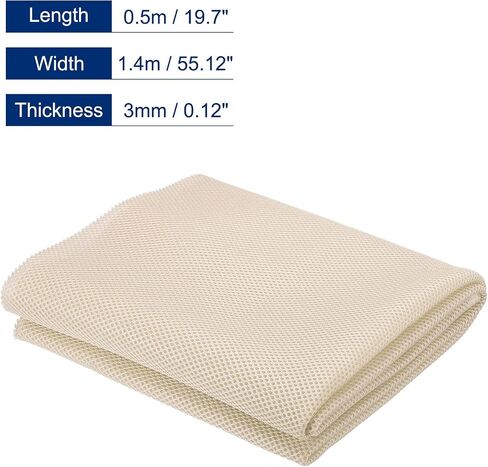 MECCANIXITY Speaker Grill Cloth 20 x 55 Inch Stereo Mesh Fabric Protective Dustproof Cloth for Home Speaker Repair Beige in Kuwait