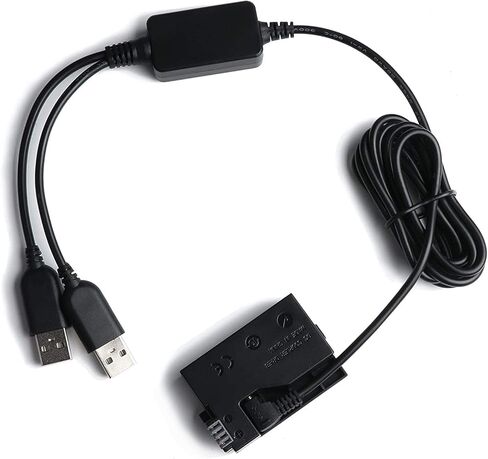 ACK-E8 USB Power Kit AC Adapter Replacement LP-E8 DR-E8 DC Coupler Dummy Battery for EOS 550D 600D 650D 700D Kiss X4 X5 X6 T2i T3i T4i T5i DSLR Camera in Saudi Arabia