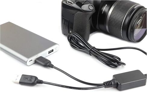 ACK-E8 USB Power Kit AC Adapter Replacement LP-E8 DR-E8 DC Coupler Dummy Battery for EOS 550D 600D 650D 700D Kiss X4 X5 X6 T2i T3i T4i T5i DSLR Camera in Saudi Arabia