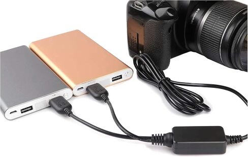 ACK-E8 USB Power Kit AC Adapter Replacement LP-E8 DR-E8 DC Coupler Dummy Battery for EOS 550D 600D 650D 700D Kiss X4 X5 X6 T2i T3i T4i T5i DSLR Camera in Saudi Arabia