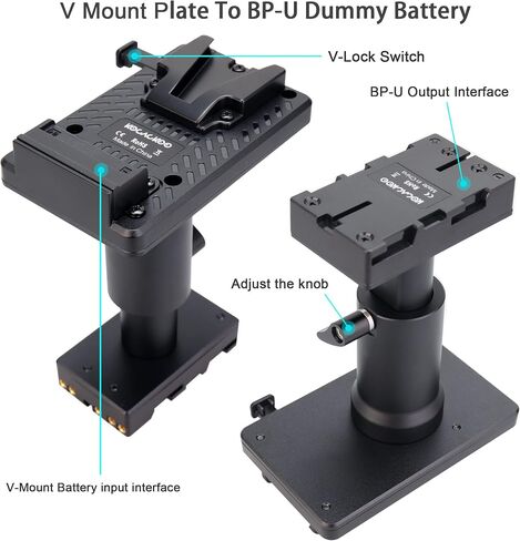 Adjustable Fully Decoded V-Mount Battery to BP-U Series Battery Conversion Adapter Plate, Replace of BP-U90/U96/U60/U30 Batteries- for Sony PXW-FX9/FX6/FS7/FS5,PMW EX Series in Saudi Arabia