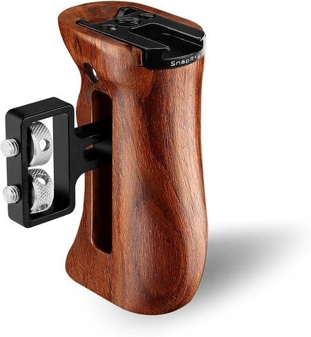 Proaim SnapRig Universal Wood Side Handle (1/4"-20 Mount) for Small to Mid-Size DSLR Camera | Adjustable Design with Comfortable & Secure Grip | for Right/Left Hand Use w Camera Cage & Rigs (WSH258) in Saudi Arabia