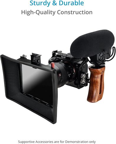 Proaim SnapRig Universal Wood Side Handle (1/4"-20 Mount) for Small to Mid-Size DSLR Camera | Adjustable Design with Comfortable & Secure Grip | for Right/Left Hand Use w Camera Cage & Rigs (WSH258) in Saudi Arabia
