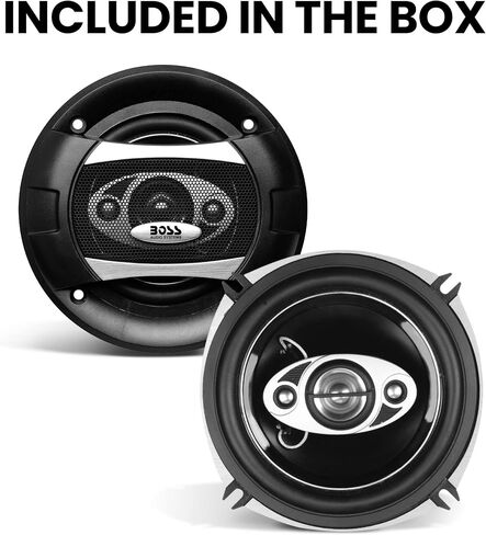 BOSS Audio Systems P55.4C Phantom Series 5.25 Inch Car Stereo Door Speakers - 300 Watts Max, 4 Way, Full Range Audio, Tweeters, Coaxial, Sold in Pairs in Saudi Arabia