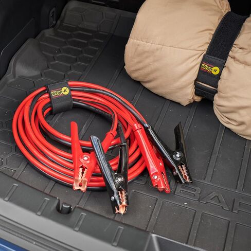 مجموعة مجمعة من Wrap-It Storage شديدة التحمل وفائقة التمدد - مجموعة متنوعة من 12 قطعة - أشرطة تخزين لاستخدامها كمنظم لسلك التمديد ولإكسسوارات التخييم للتنظيم الداخلي in Kuwait