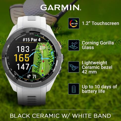 Wearable4U - Garmin Approach S12 Premium GPS Golf Watch, Black and All-in-One Golf Tools Bundle in Saudi Arabia