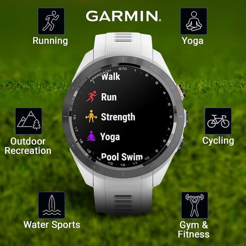 Wearable4U - Garmin Approach S12 Premium GPS Golf Watch, Black and All-in-One Golf Tools Bundle in Saudi Arabia